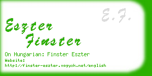 eszter finster business card